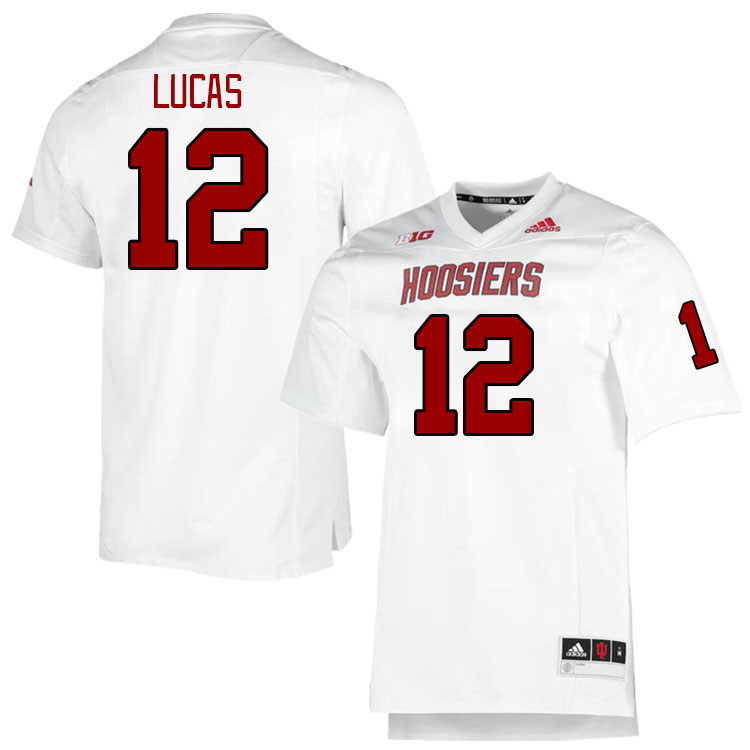 Men #12 Jaylin Lucas Indiana Hoosiers College Football Jerseys Stitched-Retro